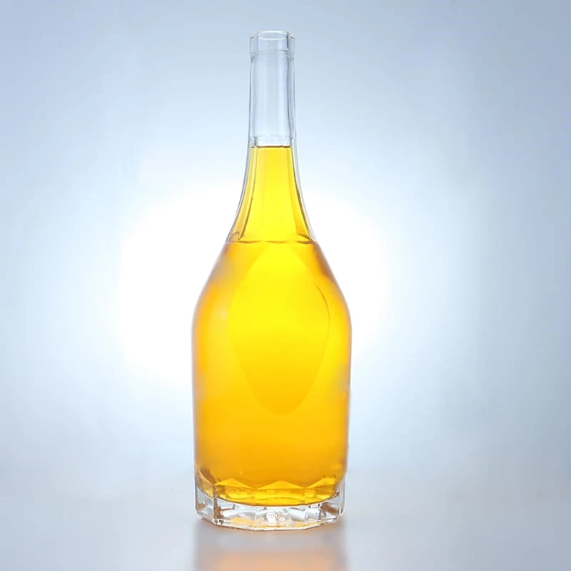 007 - 1000ml Unique Design Cork Finish Liquor Glass Bottles