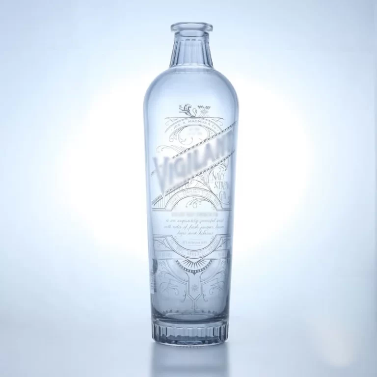 069-high quality 750ml blue tequila glass bottle