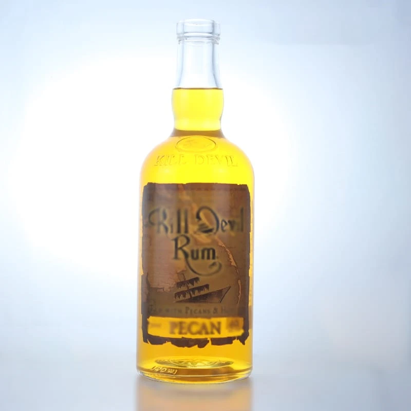 071-Transparent glass high-grade printing 750 ml cylinder Rum glass bottle with cork