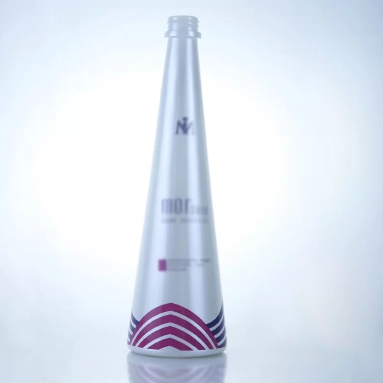 074-500ml conical tequila glass bottle sprayed with pink printing