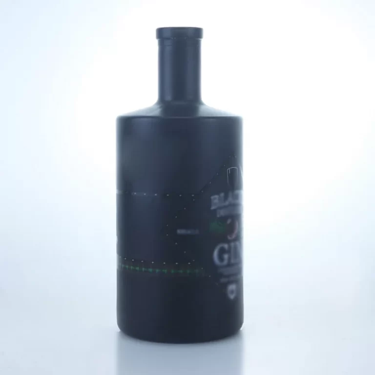 103- 750ml Rum glass bottle with spray black