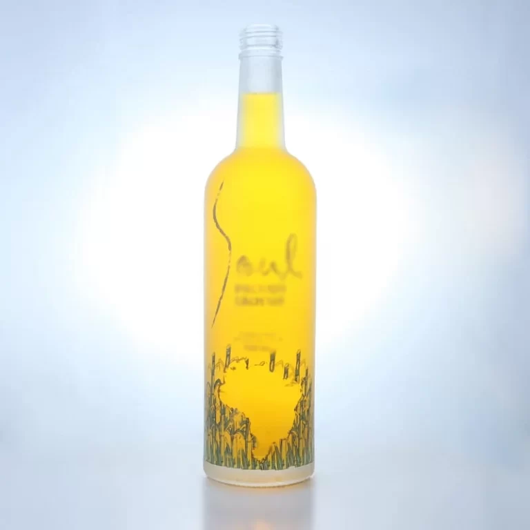 105-750ml Frosted Window Pattern Vodka Glass Bottle with Screw Cap