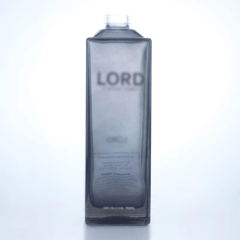 125- 750ml square bottle vodka glass bottle with screen printing