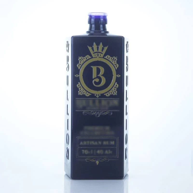 133-Factory custom square vodka glass bottle with screen printing