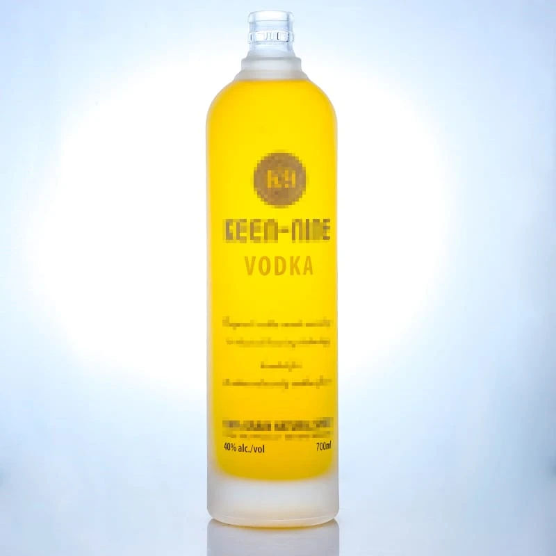 146-The factory wholesale frost vodka glass bottle with screen printing