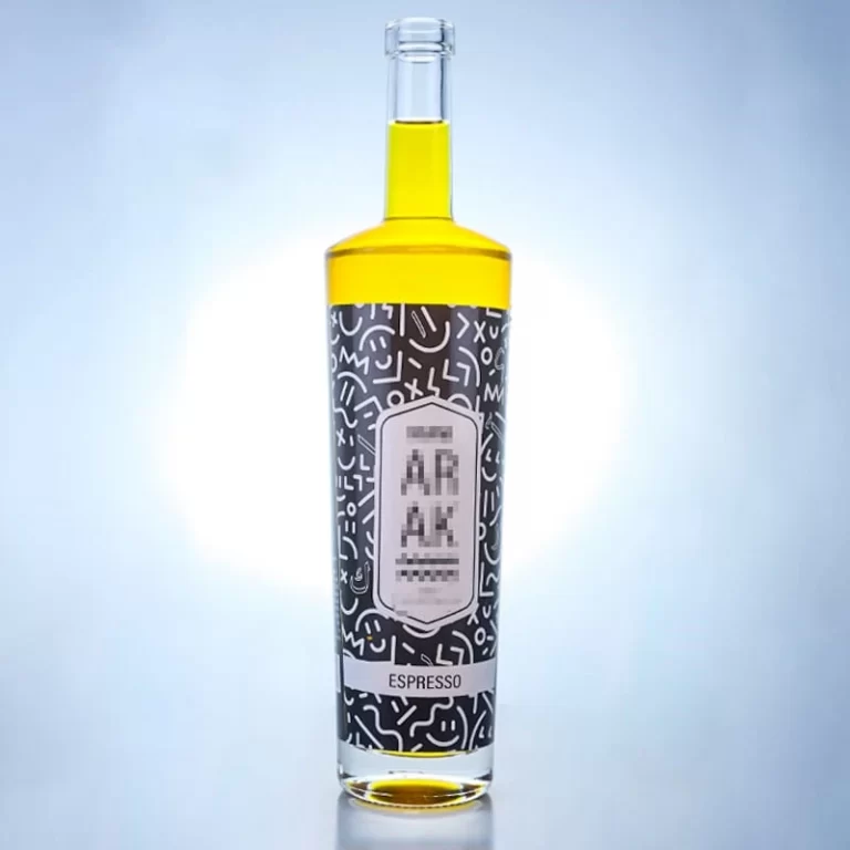 160-Wholesale cylindrical shape screen printing pattern vodka glass bottle