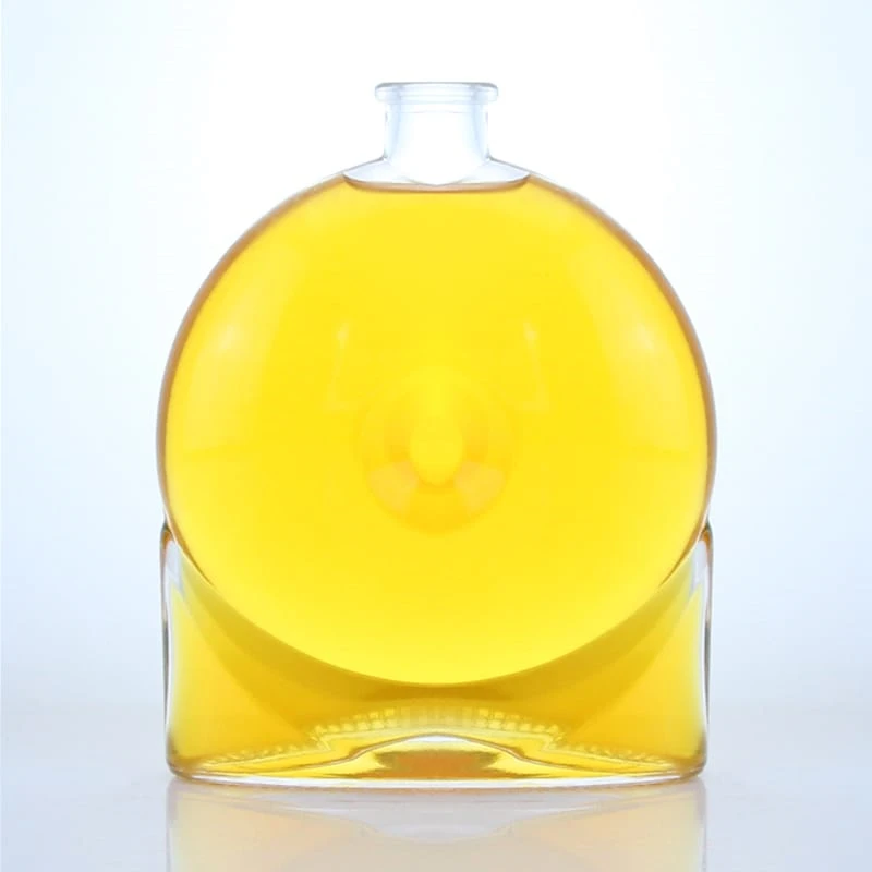 181 - Unique Round Shaped 50cl 75cl Tequila Glass Bottle