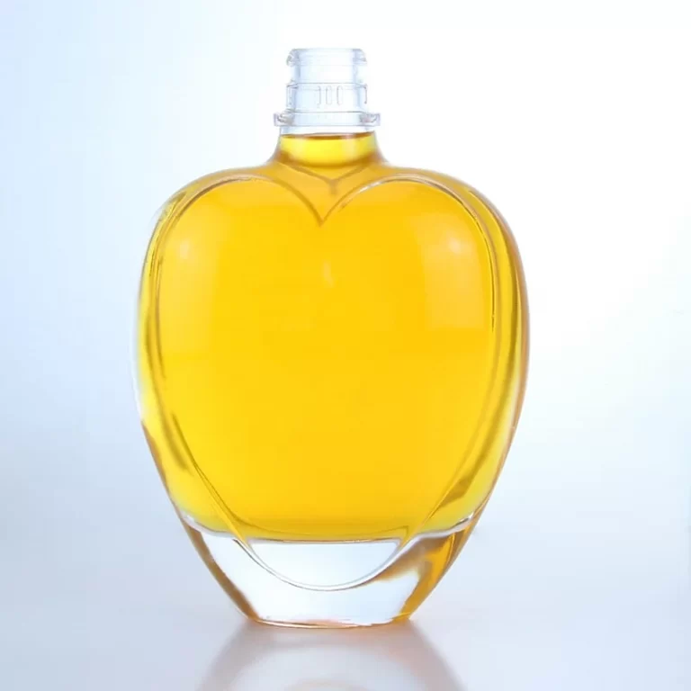 190 - Unique Heart Shape 500ml Glass Bottle For Gin