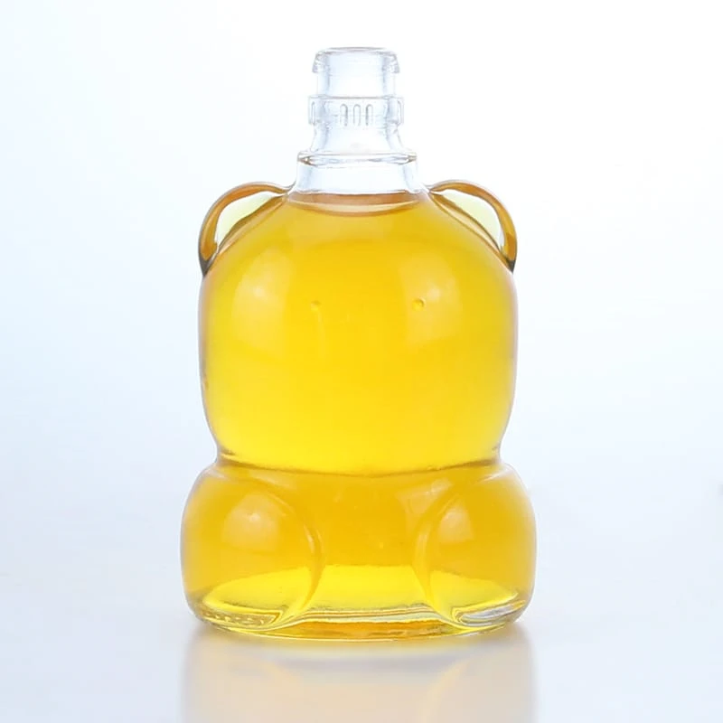 195- Customized Bear Shaped Glass Bottle 500ml