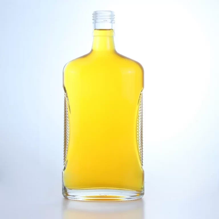 200 - Flat Shaped 750ml Glass Bottle With Screw Finish