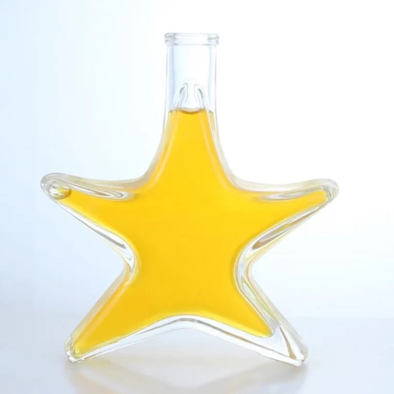 201 - Unique Star Shaped Glass Bottle 500ml For Wholesale