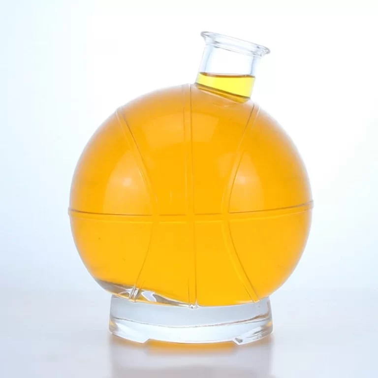 205 - Customized Basketball Shaped 750ml Glass Bottle With Cork