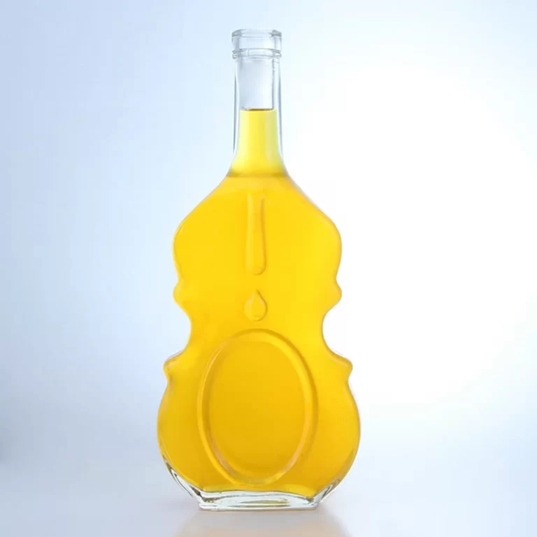 206 - Customized Violin Shaped 750ml Glass Bottle With Cork