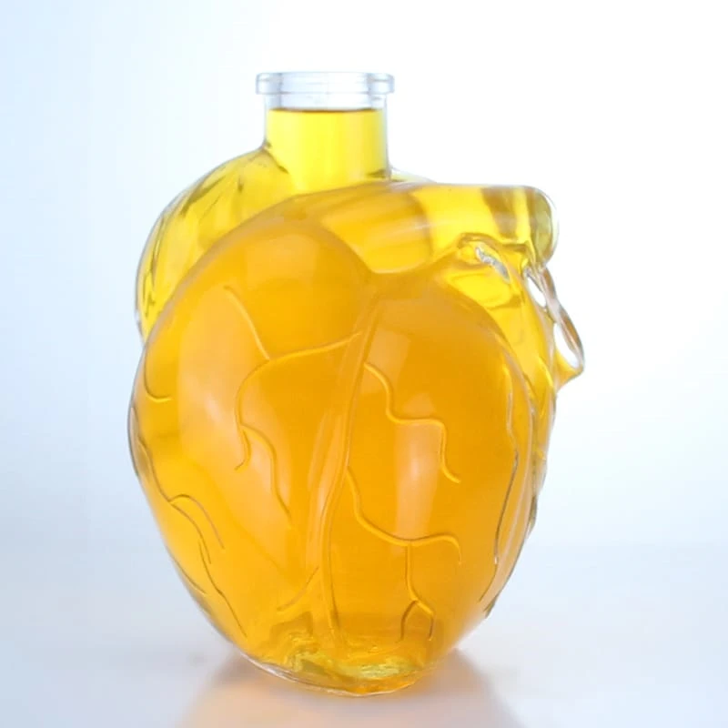 209 - Customized Heart Shaped Glass Bottle With Cork