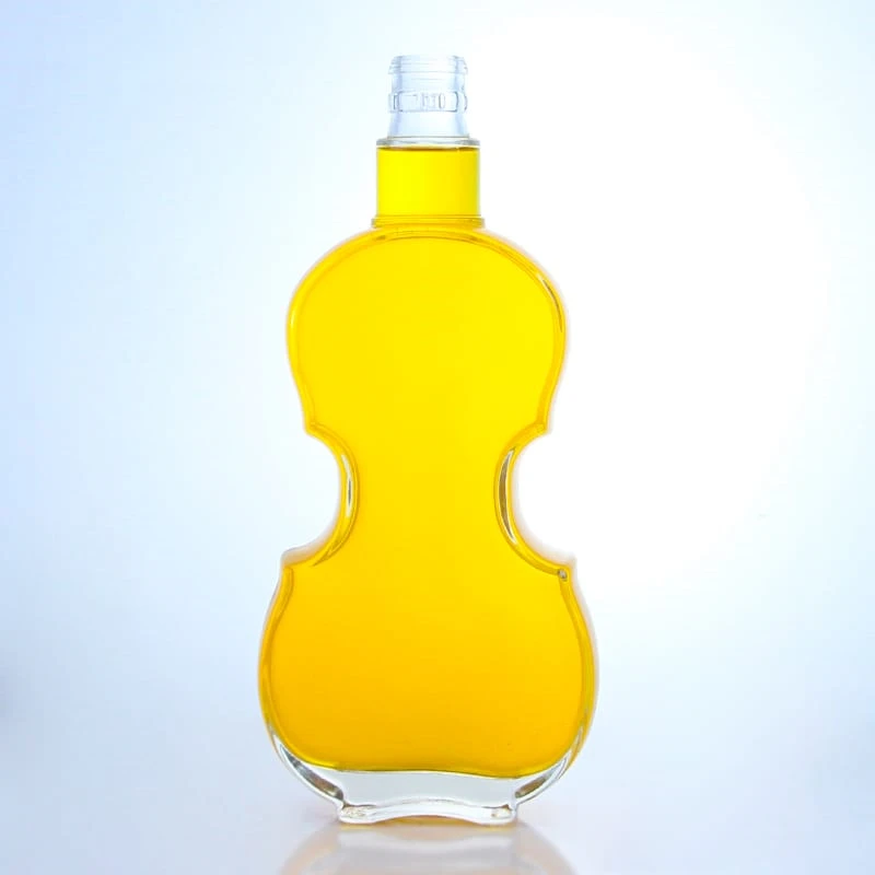 495 - Unique Violin Shaped 750ml 1000ml Glass Bottle