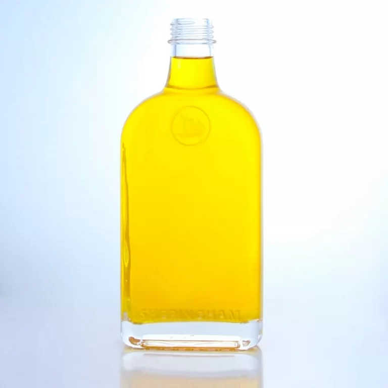 497 - Flat Shaped 500ml Glass Bottle With Screw Finish