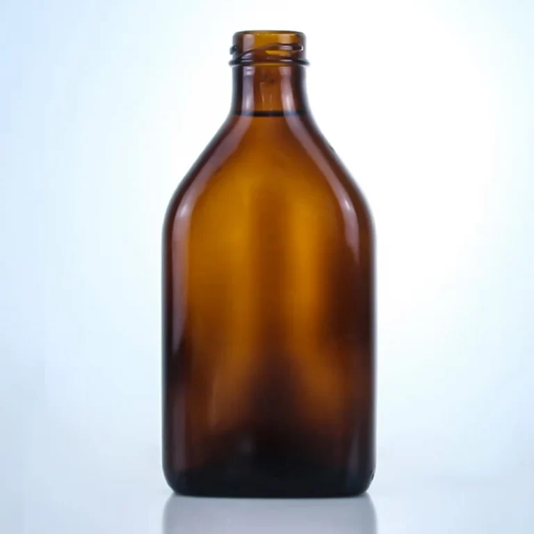 246 - Wholesale 375ml Flat Amber Glass Bottle For Tequila