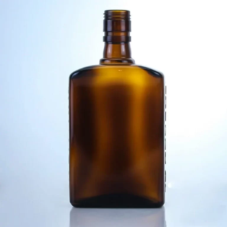 250 - Unique 750ml Square Amber Glass Bottle