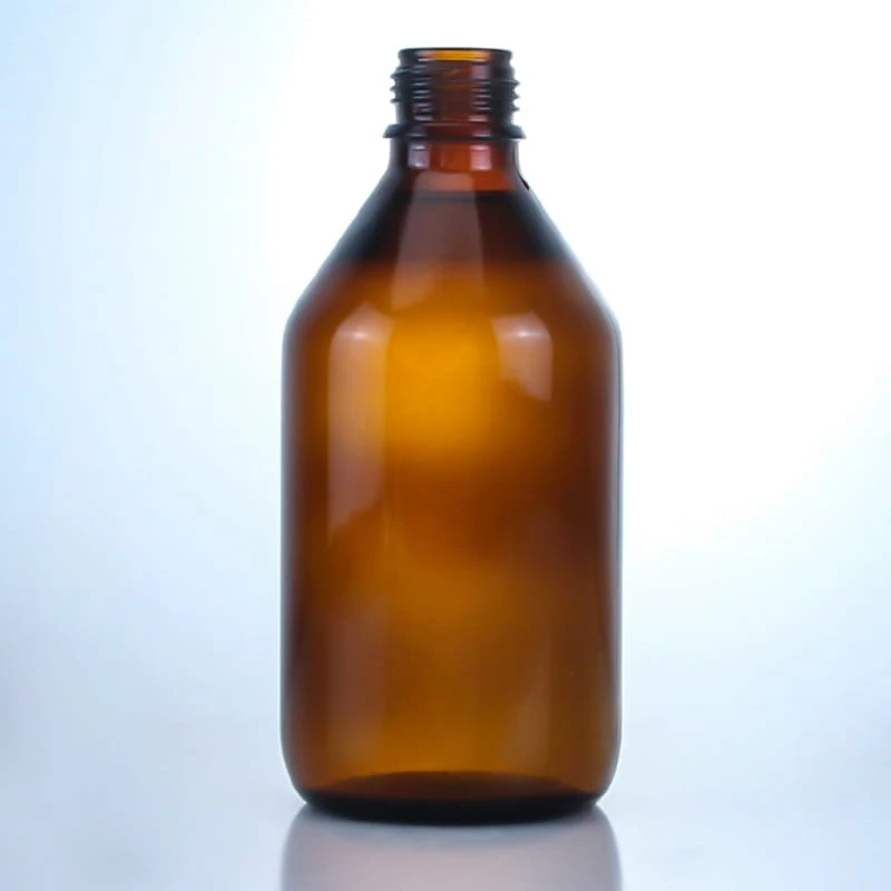 254 - Classic Round 500ml Amber Glass Bottle With Screw Cap