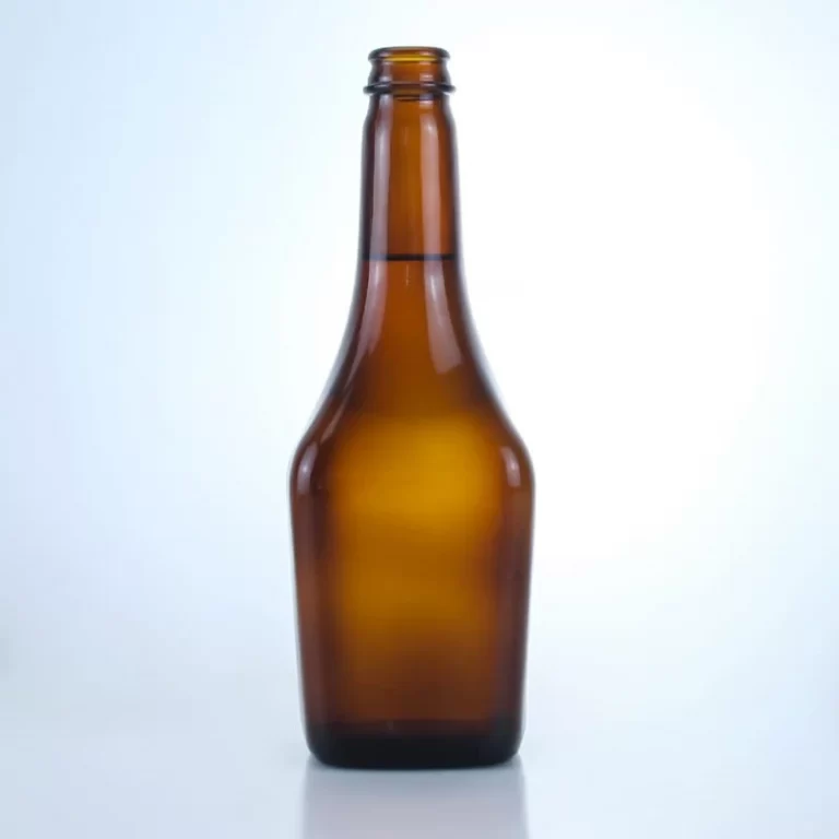 270 - Classic Square 500ml Beer Amber Glass Bottle