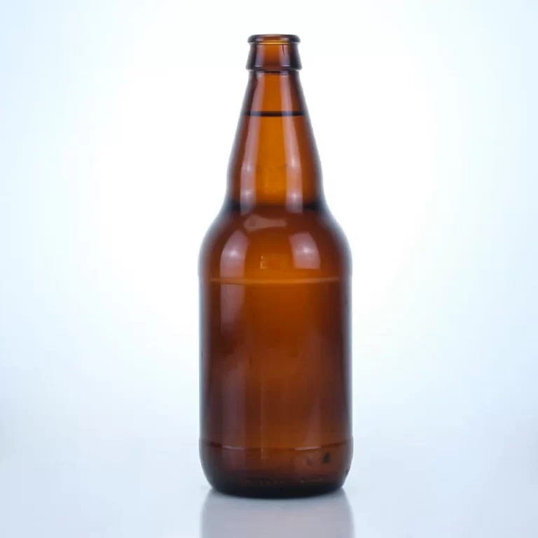 273 - Classic Square 500ml Beer Amber Glass Bottle