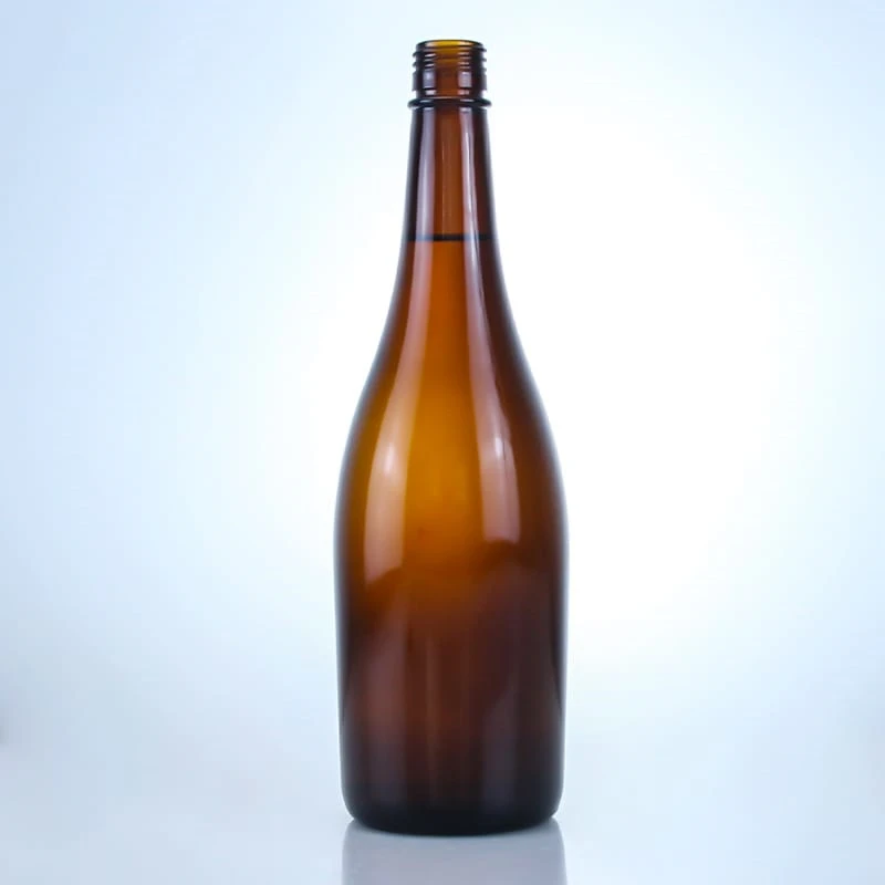 274 - Classic Round 750ml Amber Glass Bottle