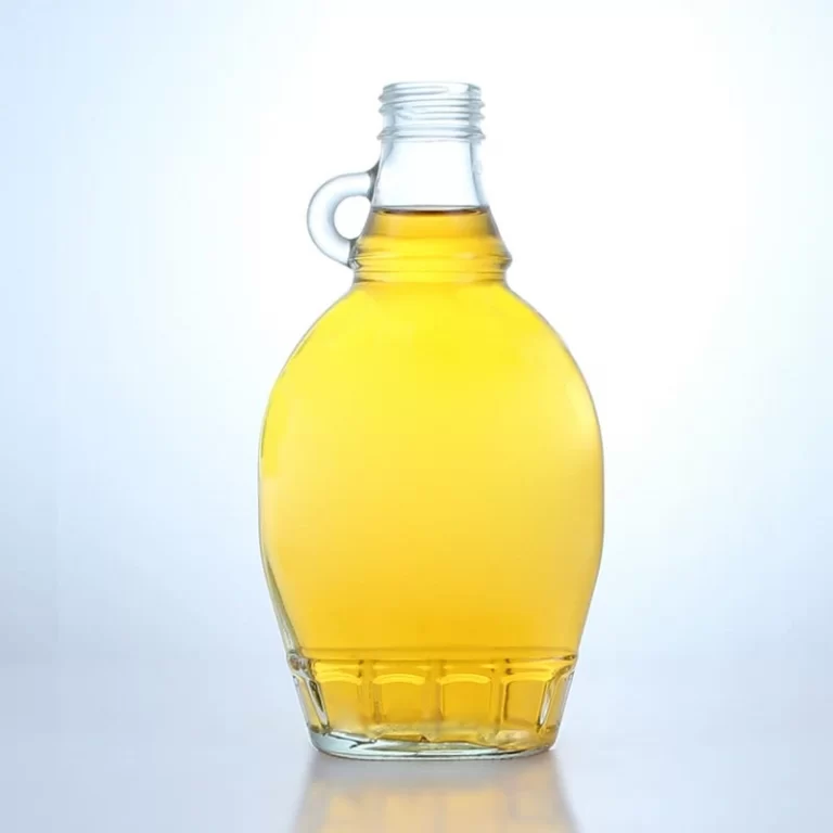 283 - Unique Shape Flint 250ml Glass Bottle With handle