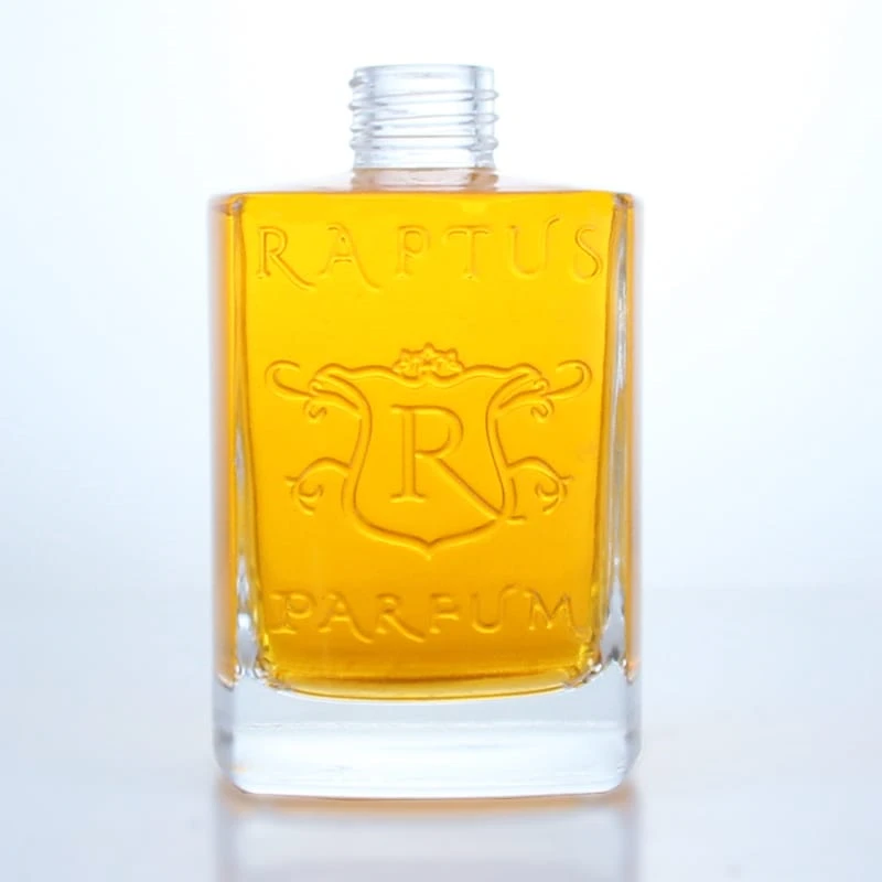 288 - Custom Design Logo Emboss Glass Bottle With Screw Cap