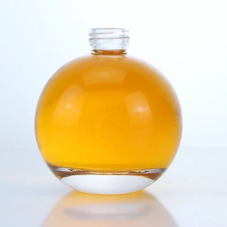 289 - Custom Ball Shaped Thick Bottom 250ml Glass Bottle