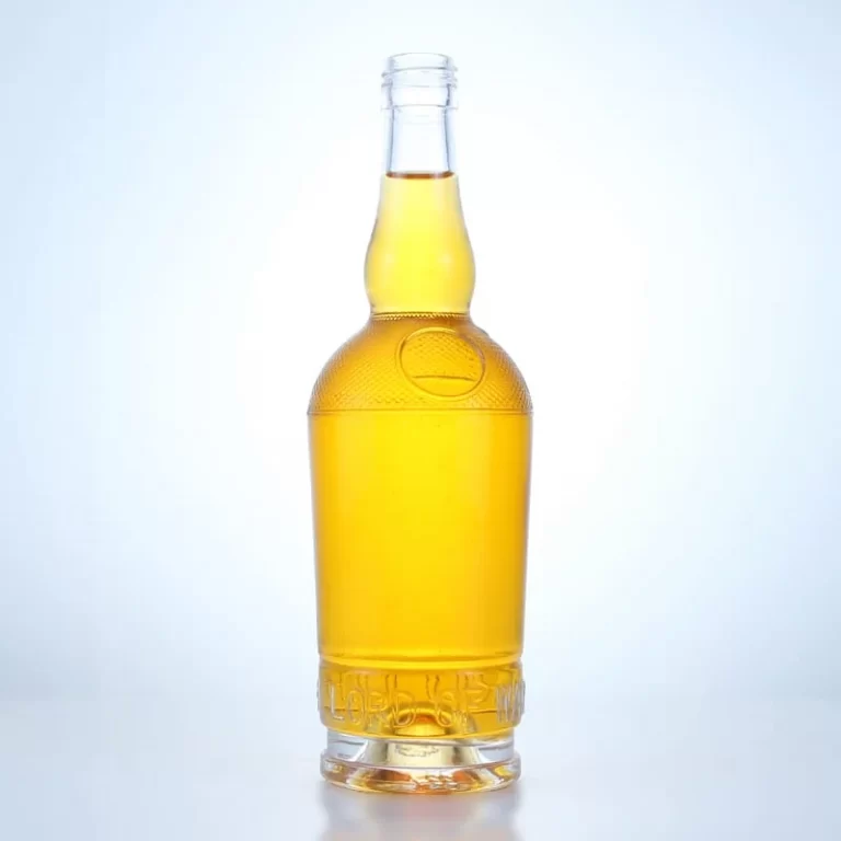 296 - Unique Shaped 350ml Glass Bottle With Logo