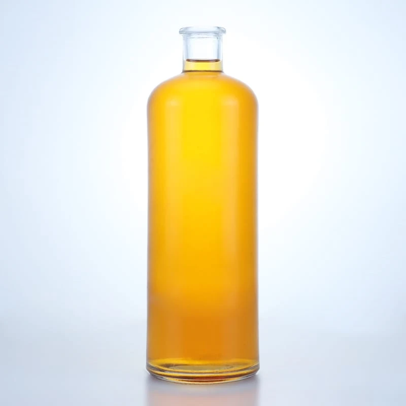 333-Factory Wholesale 750ml Cylindrical Shape Vodka Glass Bottle