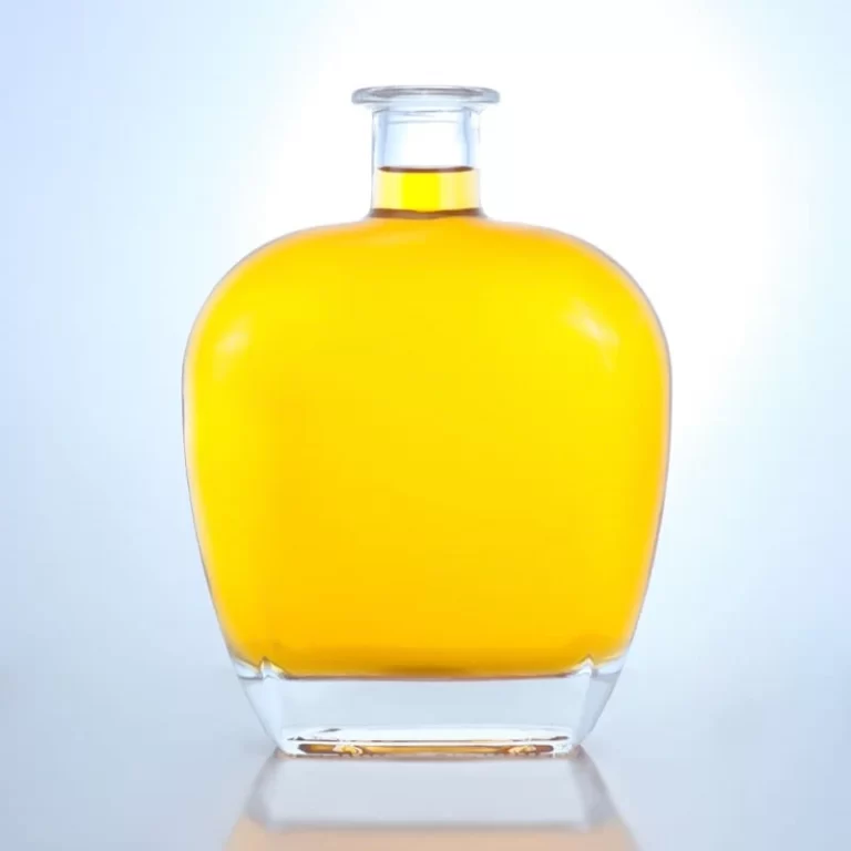 348- 500ml factory made flat shape whiskey glass bottle