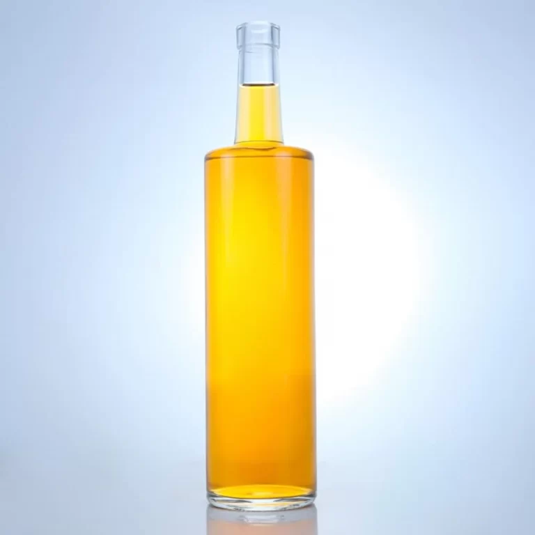 349- 750ml factory made round shape vodka glass bottle