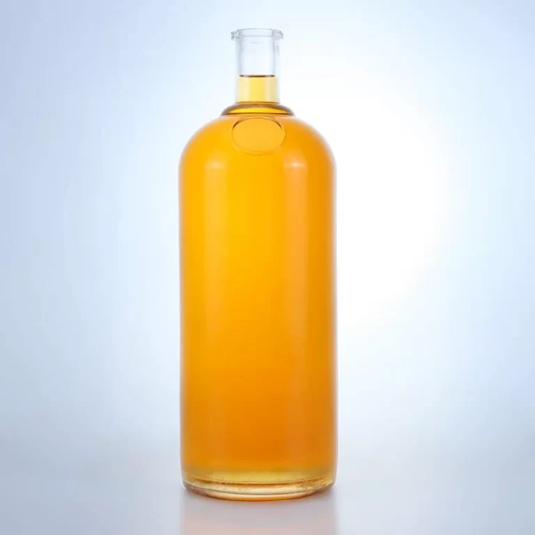 361-1000ml factory made round shape vodka glass bottle