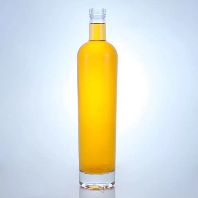 368- 750ml Factory custom wholesale round liquor glass bottle