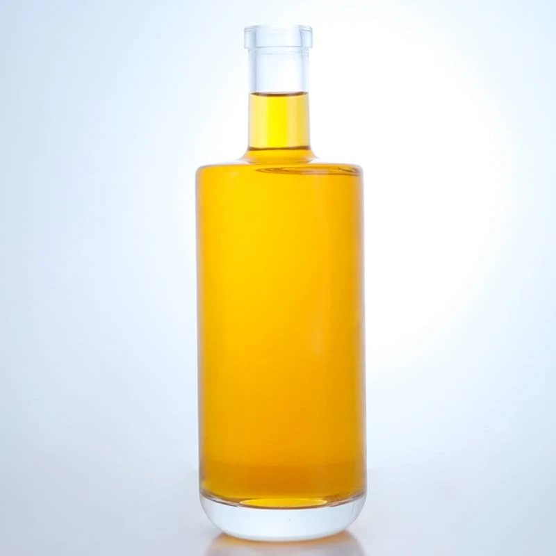 369- 750ml Factory wholesale round liquor glass bottle