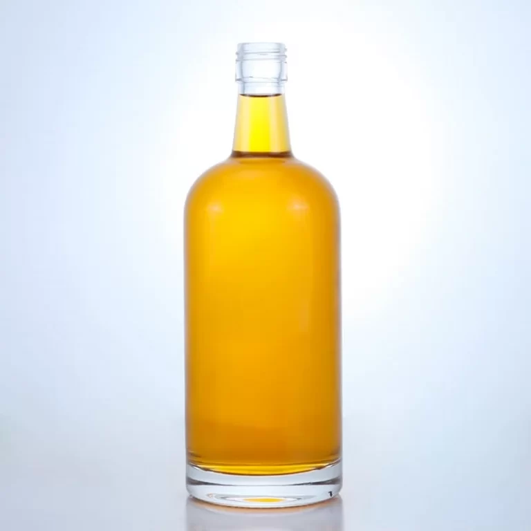 380-750ml Factory round shape vodka glass bottle with cork