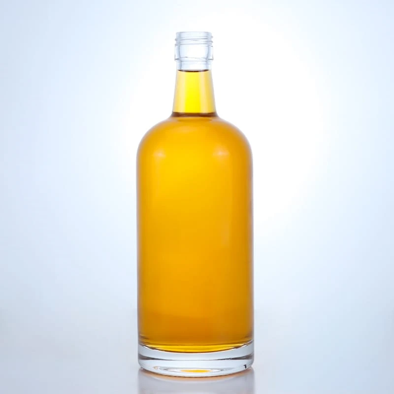 380-750ml Factory round shape vodka glass bottle with cork