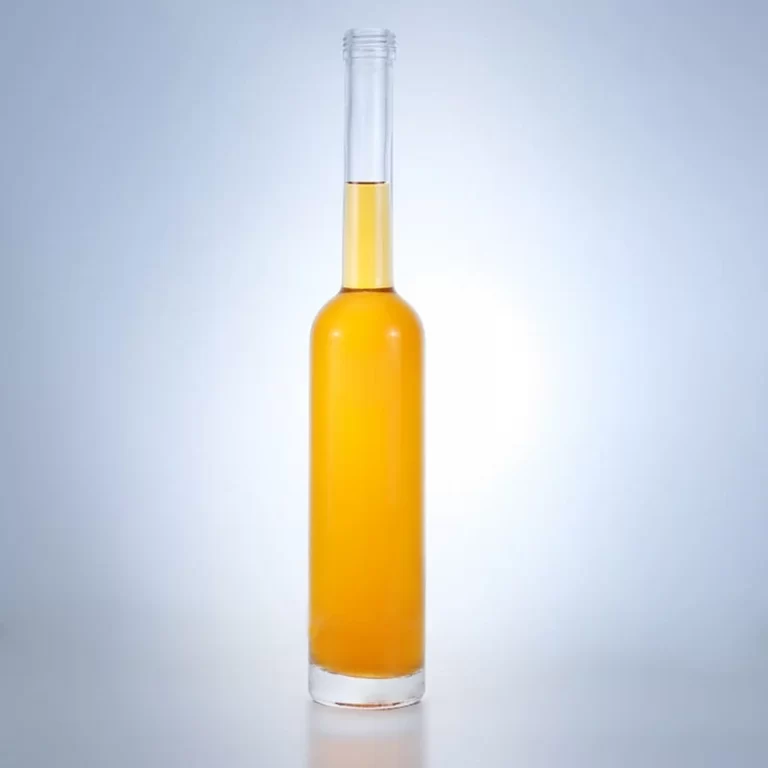 391-500ml factory hot sale long neck shape vodka glass bottle with screw cap