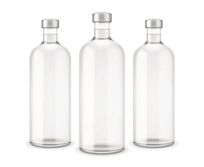 How does the glass bottle material affect the product grade?