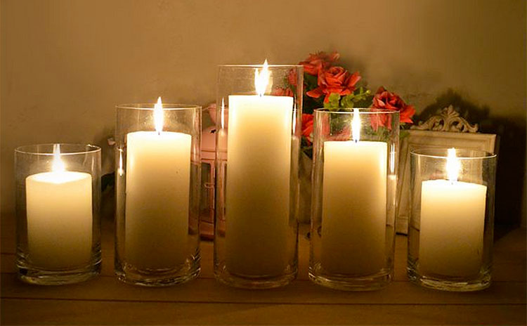 Introduction to tall glasses for candles