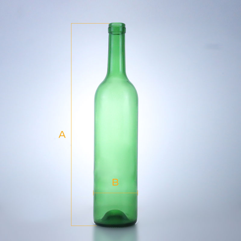 514-750ML Green Wine Glass Bottle