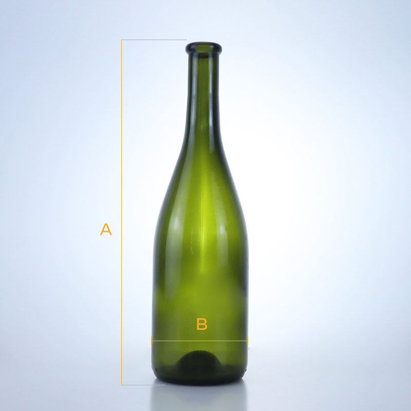 516-750ML Green Wine Glass Bottle