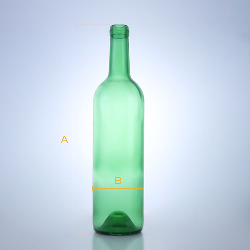 517-750ML Green Wine Glass Bottle