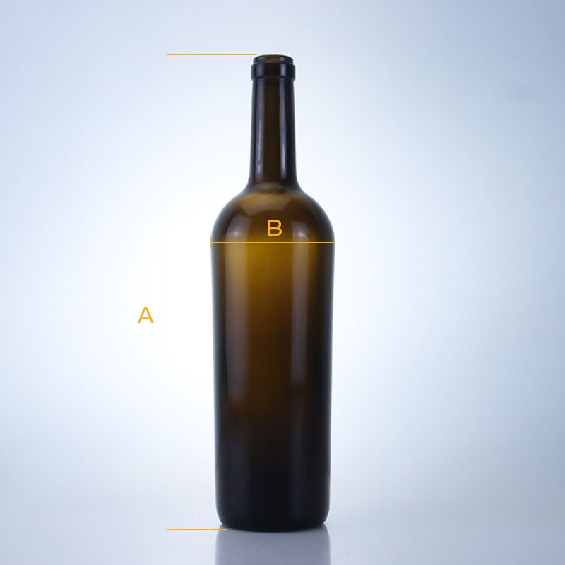 519-750ML Brown Wine Glass Bottle