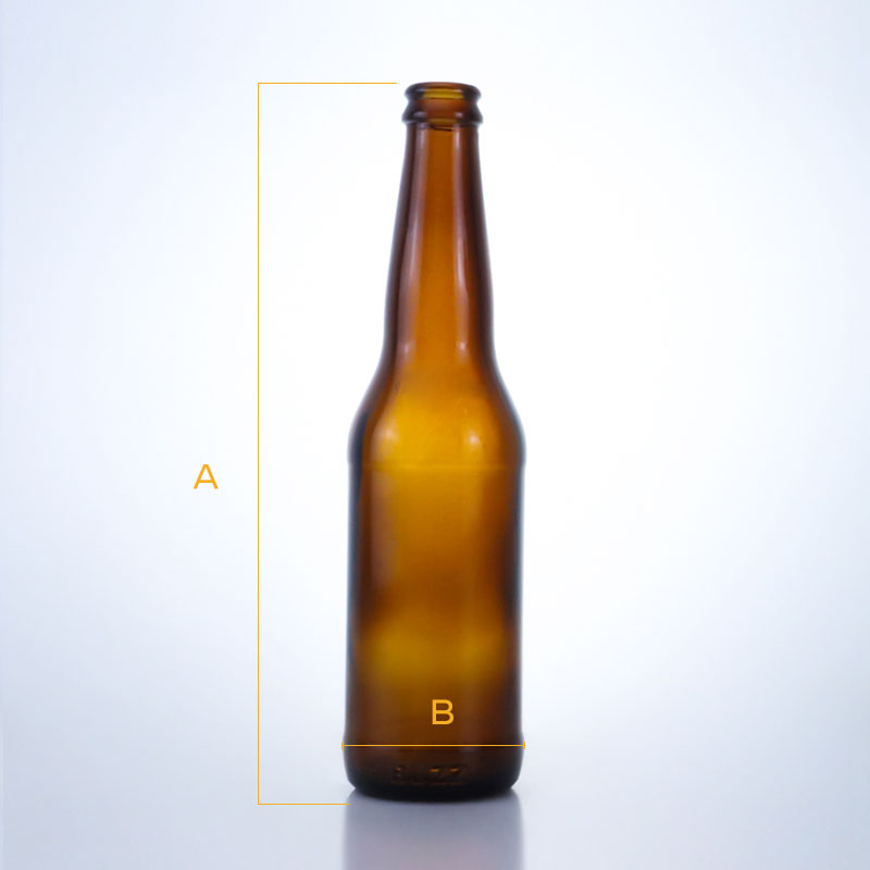 503-300ML Amber Small Beer Glass Bottle