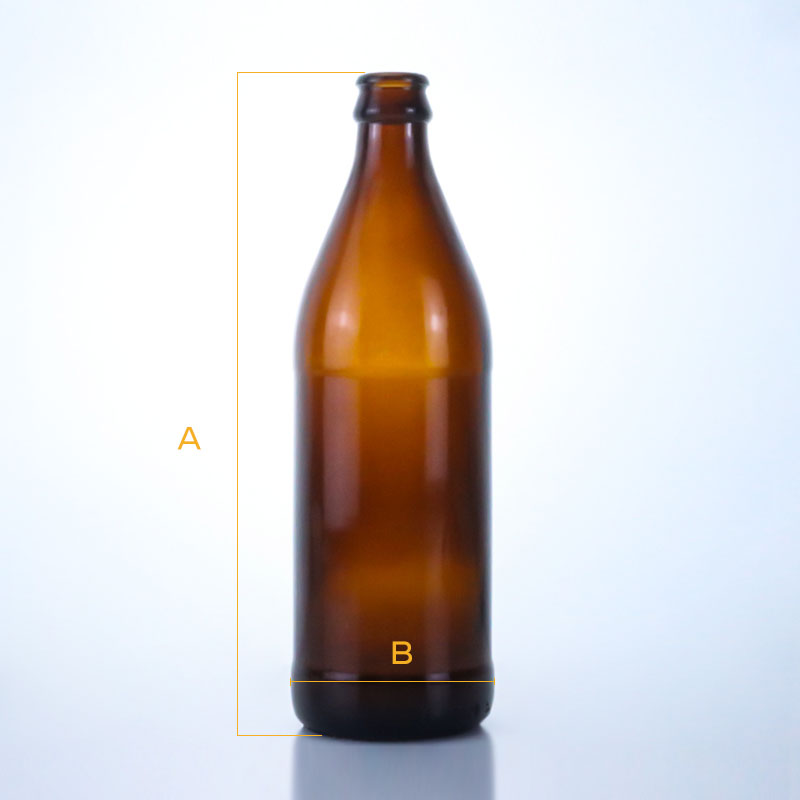 504-500ML Brown Medium Beer Glass Bottle